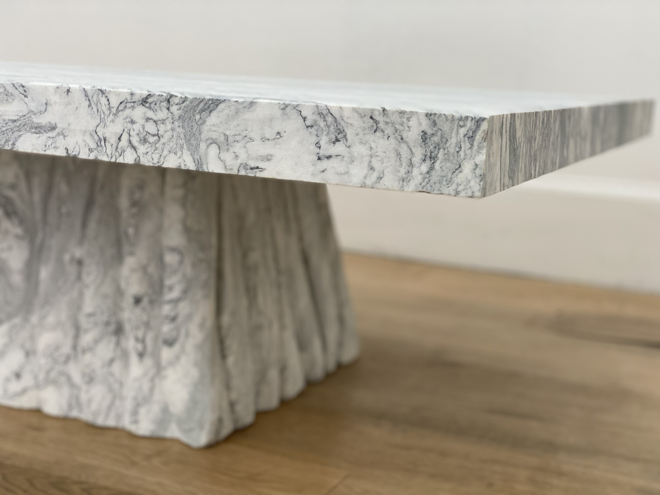 Praiano Collection by MelchiorriStudioGallery - Rectangular coffee table  in Verde Cipollino Marble - Handcrafted